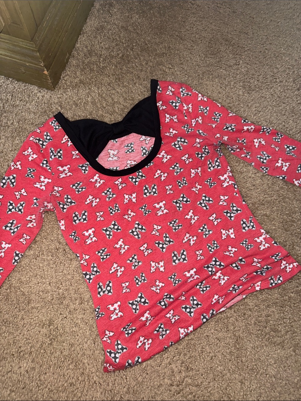 Disney Parks Authentic Minnie Mouse Bow Shirt